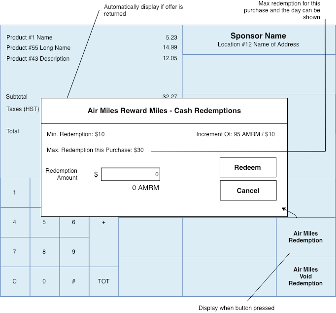 AM Cash Inquiry - POS Terminal Mockup