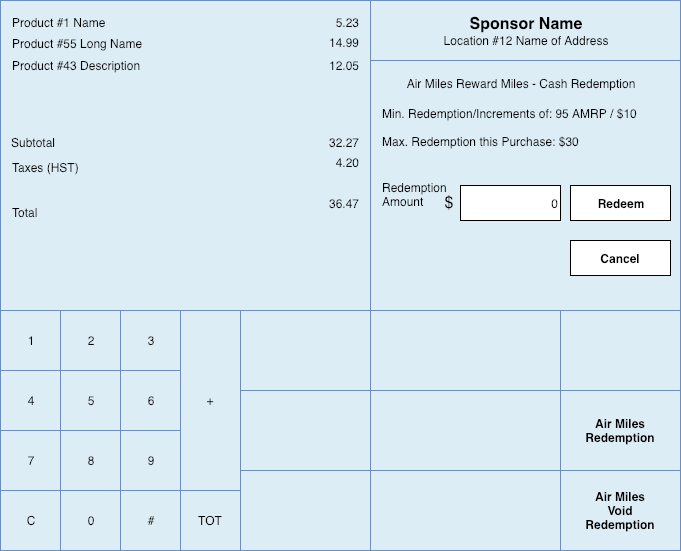 POS Terminal Home Screen